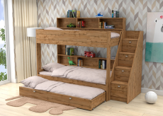 Для подростка, Трехъярусная кровать Golden Kids 10.1 дуб вотан