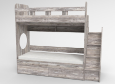 Для подростка, Трехъярусная кровать Юниор,  Бетон