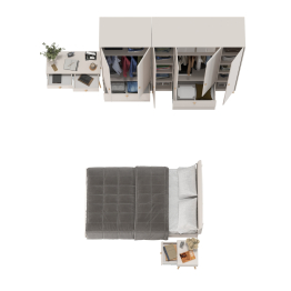 Мебель для спальни со спальным местом на 1200 Афина