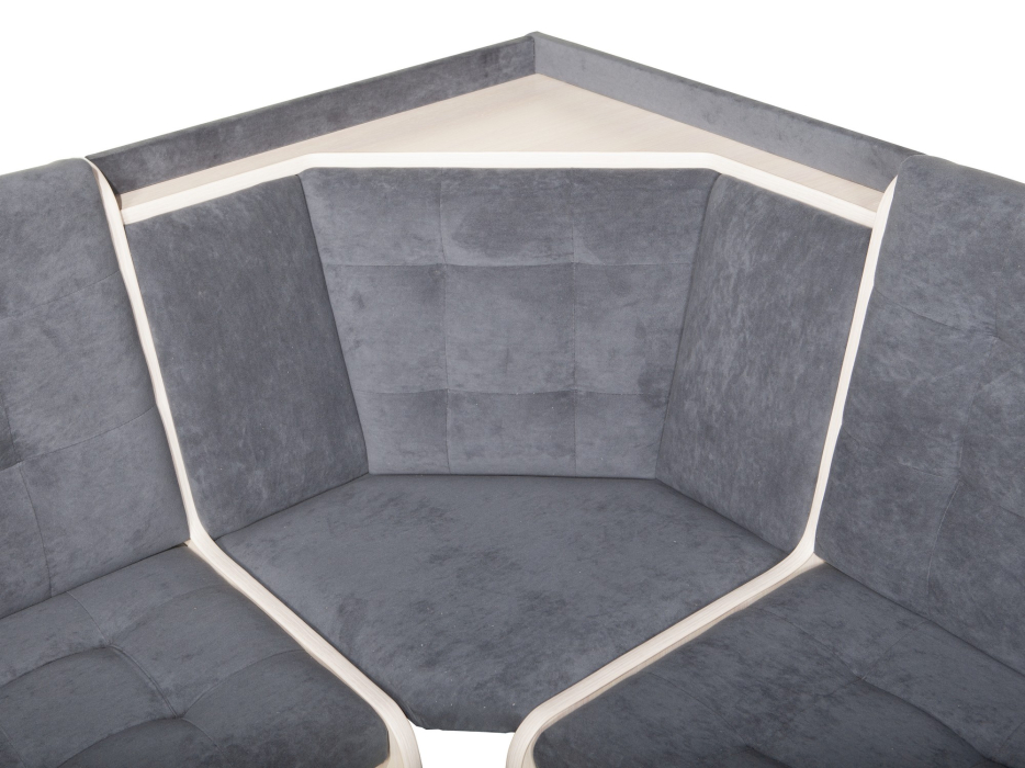 Кухонные уголки, Кухонный уголок Стиль 1Л (со столом СТ3) Дуб млечный / велюр