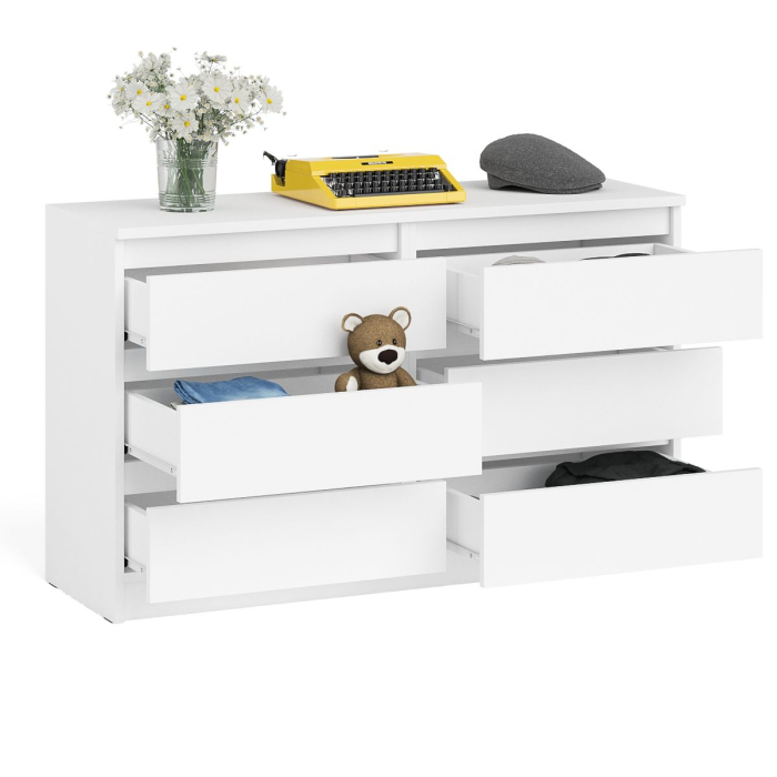 Комоды, Широкий комод шесть ящиков Мори МК1200.6