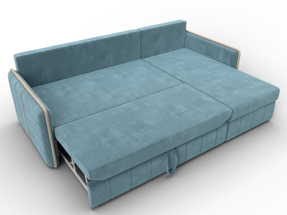 Диваны угловые в гостиную, Диван угловой Лига-078 угол универсальный, велюр SEVEN