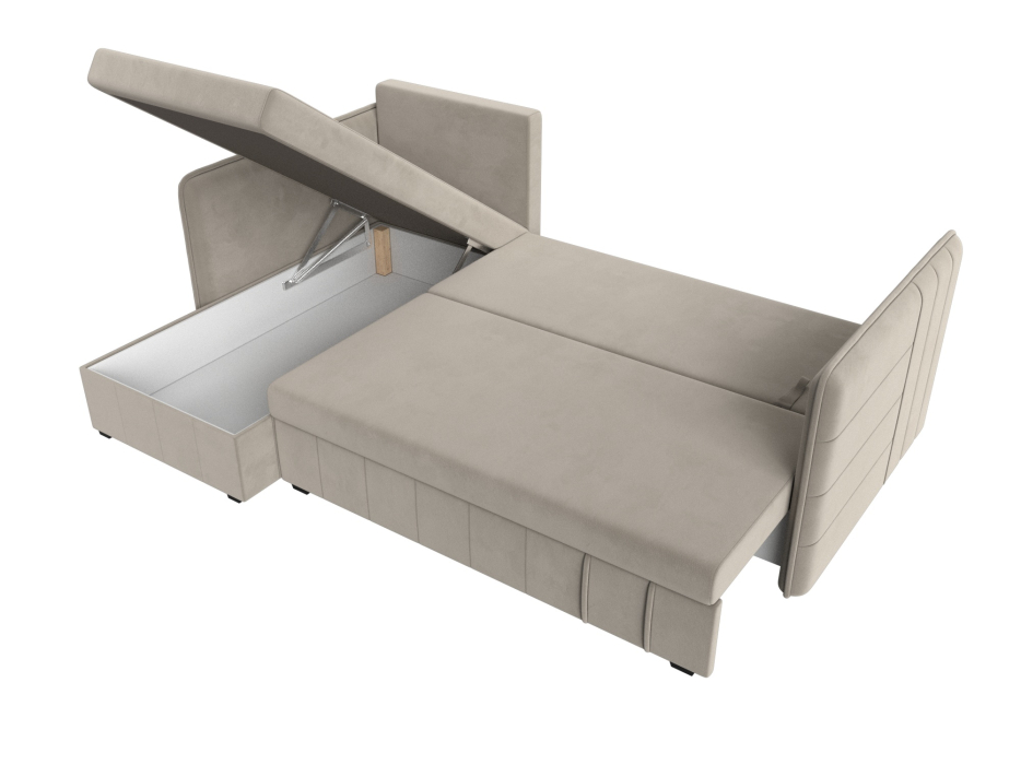 Диваны угловые в гостиную, Угловой диван Слим левый угол, микровельвет