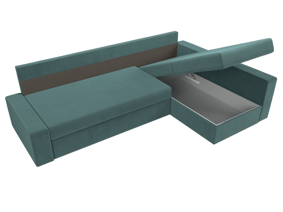 Диваны угловые в гостиную, Угловой диван Версаль, велюр, правый угол