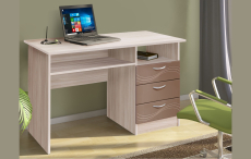 Прямые, Стол письменный Бриз МДФ Волна