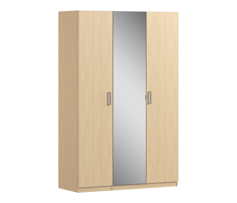 Шкафы распашные, Шкаф 3-х дверный с зеркалом МАКС Дуб Винченца