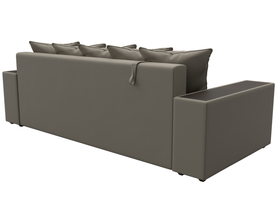 Диваны еврокнижки, Диван прямой Дубай полки справа, экокожа GRIFON