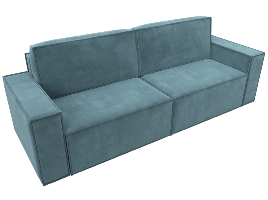 Диваны еврокнижки, Диван прямой Куба Лайт, велюр SEVEN