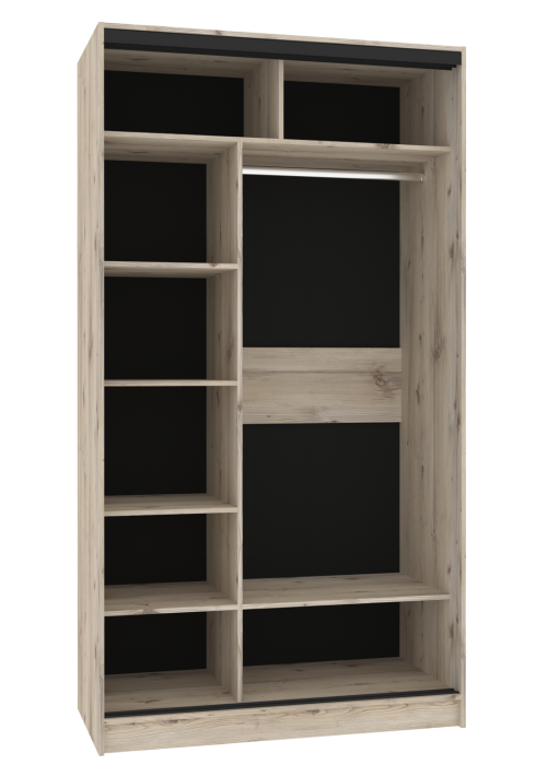 Шкафы-купе 2-х дверные, Шкаф-купе 2-дв  Домашний 1200 лдсп/лдсп  (в2295*ш1232*г595)