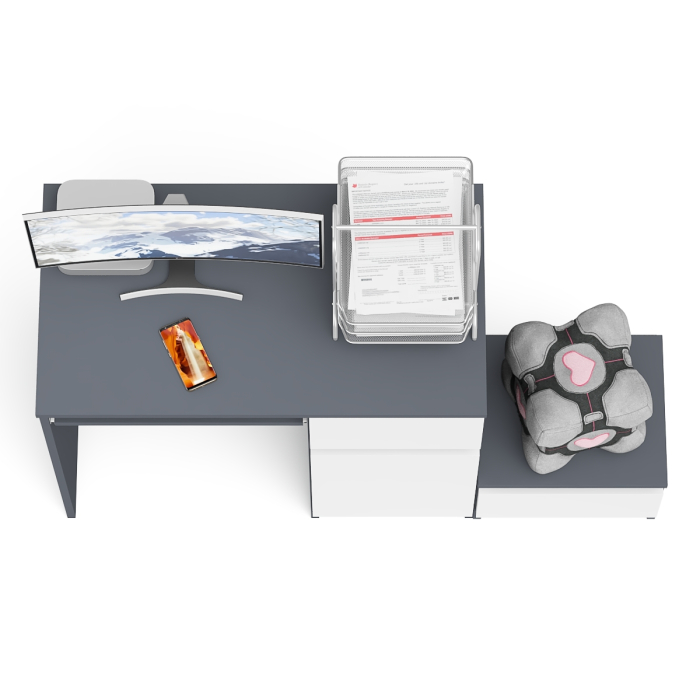 Прямые компьютерные столы, Компьютерный стол МС-1 правый с тумбой Мори