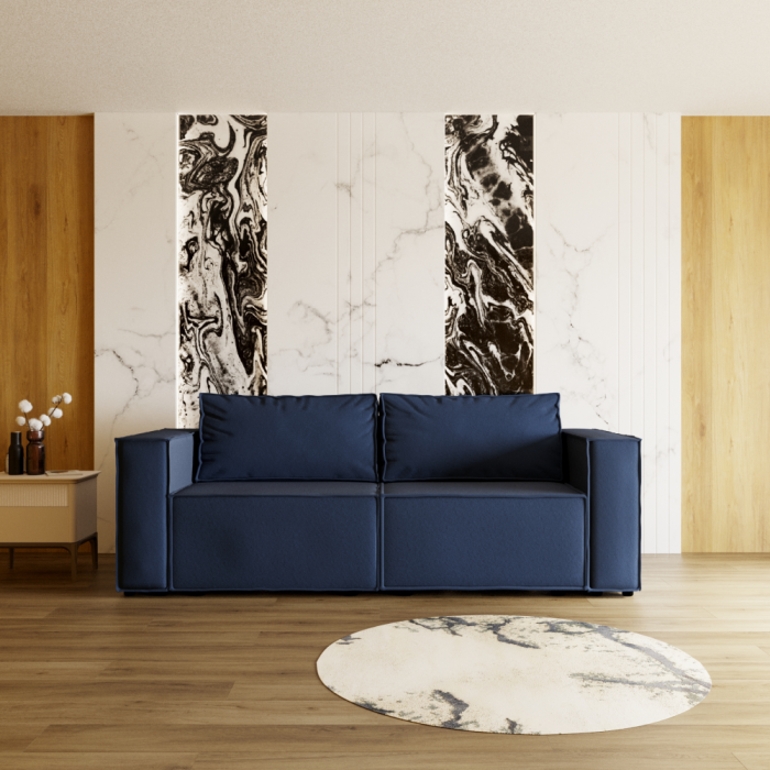 Диваны с ящиком для белья, Прямой диван Рашт ППУ, велюр