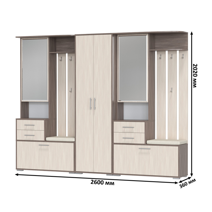 Прихожие, Модульная прихожая Домино № 3