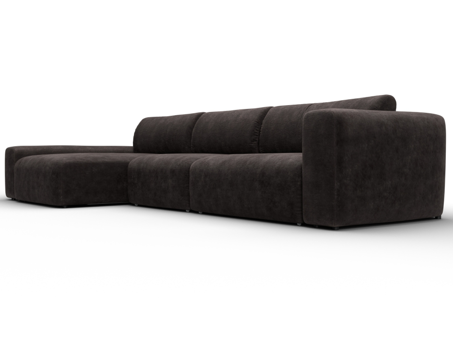 Диваны угловые в гостиную, Диван угловой Лига-066 НПБ Лонг угол левый, велюр BRUT