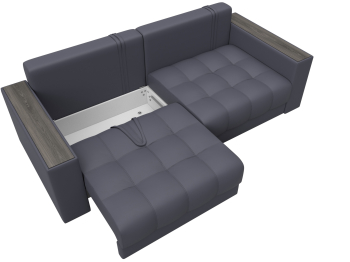 Диван прямой с декором Лига-049 НПБ, экокожа GRIFON