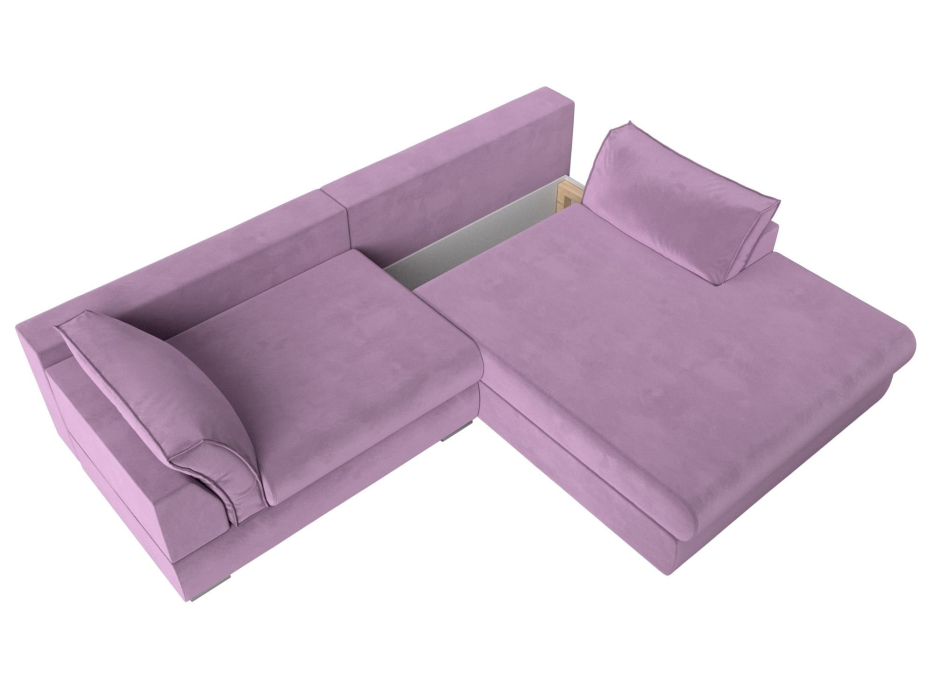 Диваны угловые в гостиную, Угловой диван Пекин угол правый, микровельвет