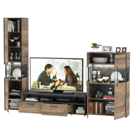 Мебель для гостиной в стиле лофт с подсветкой Трувор № 26