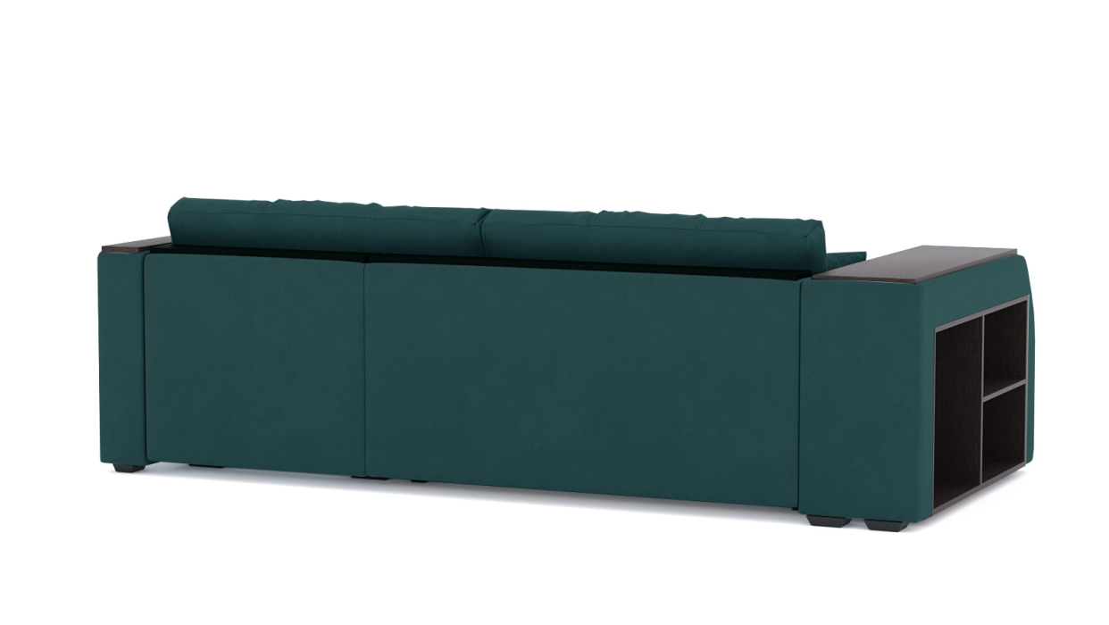 Диваны угловые в гостиную, Диван-кровать угловой Брюссель дельфин, велюр