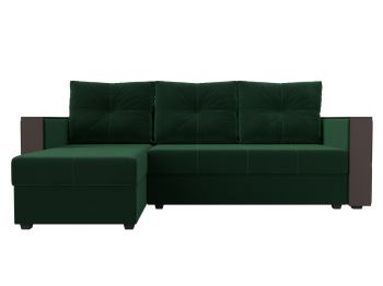 Угловой диван Валенсия Лайт левый угол, велюр