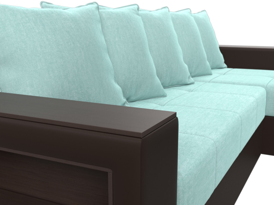 Диваны угловые в гостиную, Диван угловой Дубай Лайт, рогожка/экокожа, правый угол