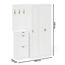 Мебель в прихожую П-6 компоновка № 50 фрезеровка прованс