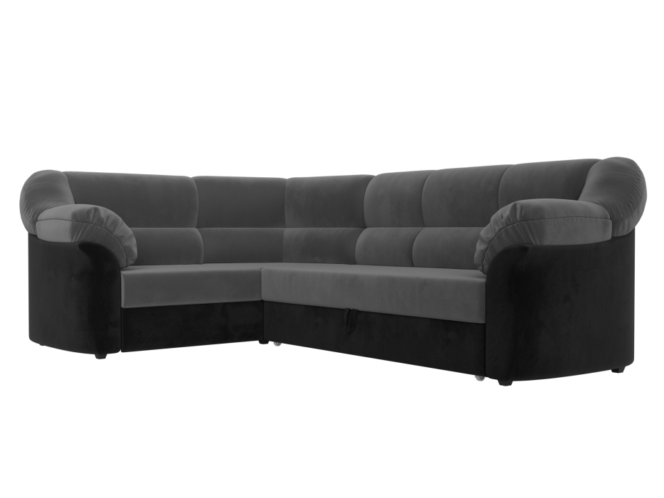 Диваны угловые в гостиную, Диван угловой Карнелла левый угол, велюр