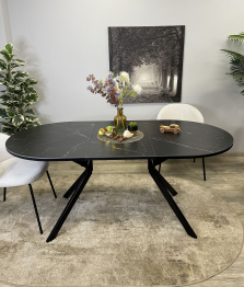 Стол Kenner DO1300 раздвижной, керамика, опоры черные