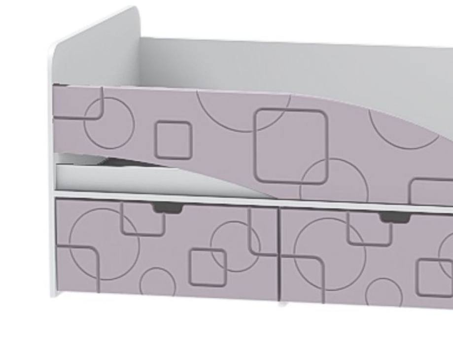 Детские кровати, Кровать 4 Левая МДФ Бриз Квадрат