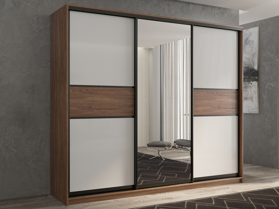 Шкафы-купе 3-х дверные, Шкаф-купе 3х дверный Кааппи 10 210х45