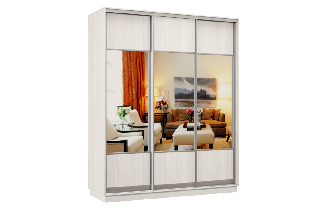 Шкафы-купе, Шкаф-купе Премьер Лайт 21 (05;05;05) трехдверный