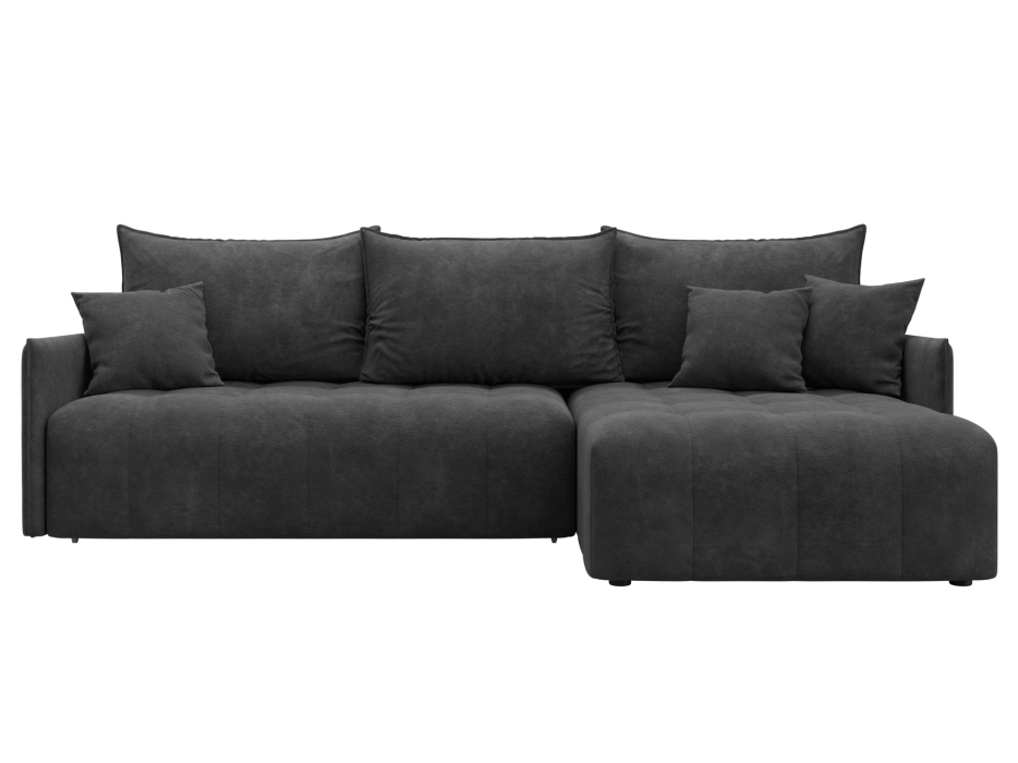 Диваны угловые в гостиную, Диван угловой Лига-054 НПБ угол универсальный, велюр BRUT