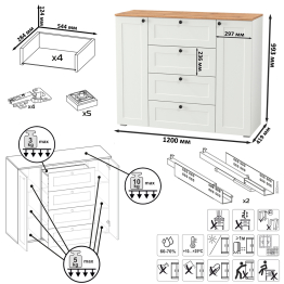 Стенка в прихожую Остин № 58