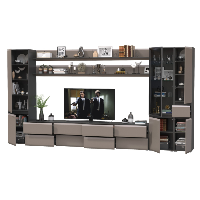 Стенки для гостиной, Стенка в гостиную модульная Сидней комплектация № 115