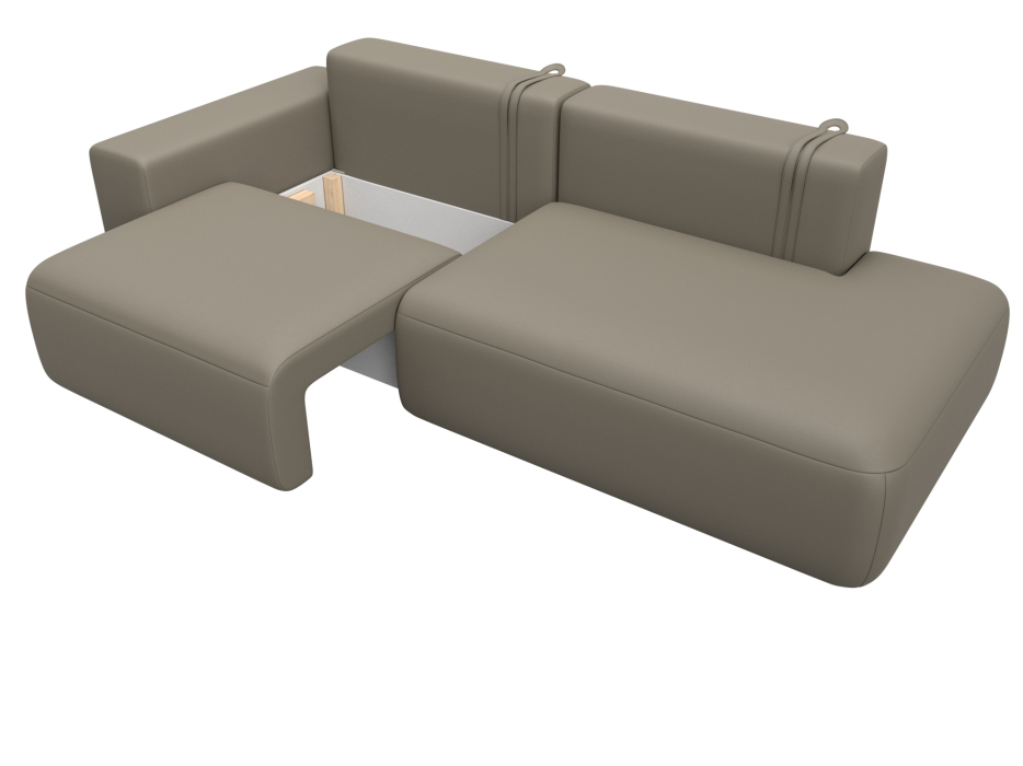 Диваны еврокнижки, Диван прямой Лига-036 НПБ Модерн подлокотник слева, экокожа GRIFON