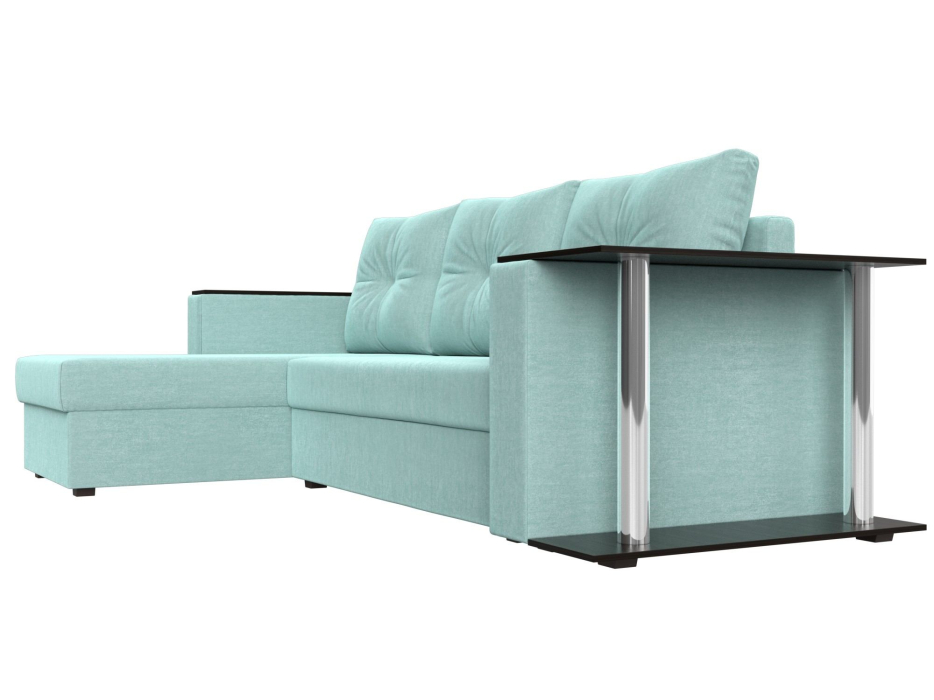 Диваны угловые в гостиную, Угловой диван Атланта левый угол, рогожка Амур