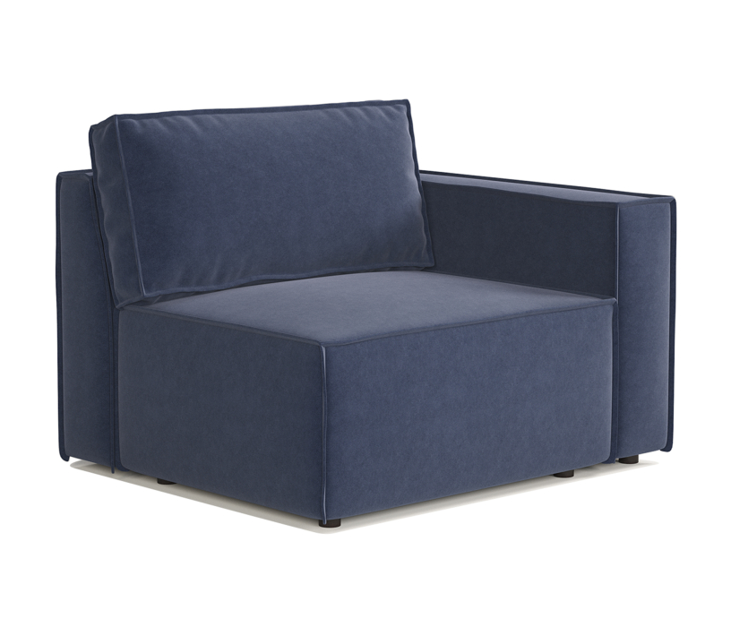 Диваны угловые в гостиную, Диван модульный Шарм 25 327х170х70 см, левый, велюр