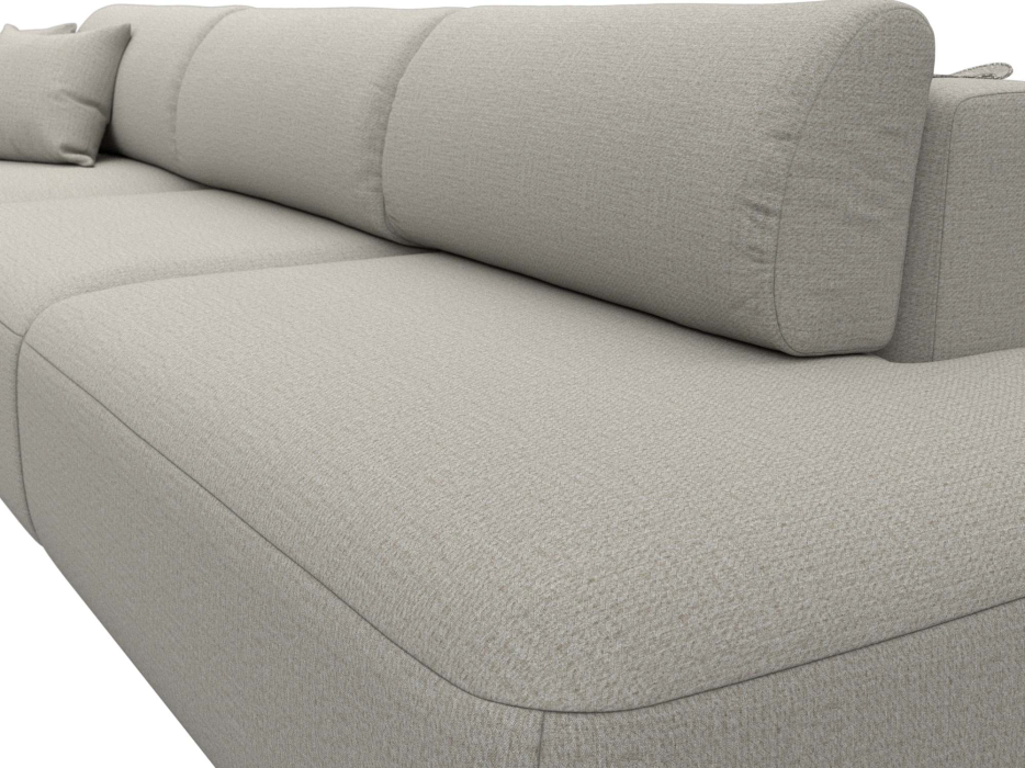 Диваны угловые в гостиную, Диван угловой Лига-036 НПБ Модерн Лонг левый угол, рогожка Амур