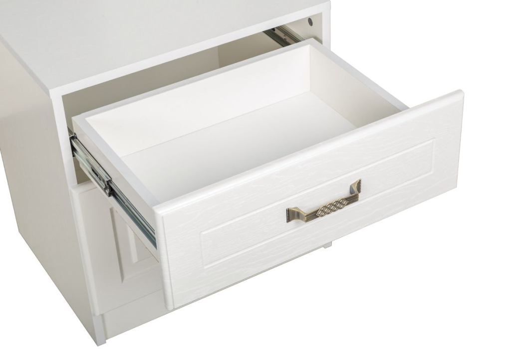 Модульные cпальни, Кровать 1600 Ливерпуль с основанием и тумбой с полкой