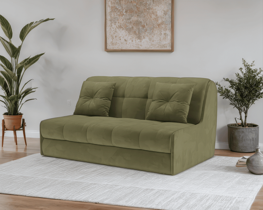 Диваны кровати со спальным местом, Диван прямой аккордеон Барон №2 (Велюр)