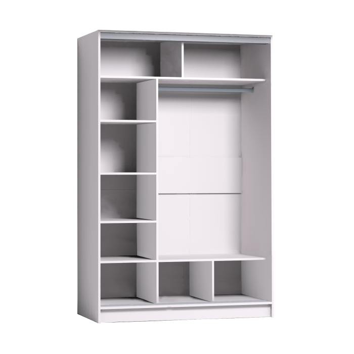 Шкафы-купе 2-х дверные, Шкаф-купе 2-дв  Strike 1350 зеркало/лдсп  (в2105*ш1350*г595)