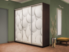 Шкафы-купе 3-х дверные, Шкаф-купе Экспресс 3-х дверный Фотопечать Шары Стекла 210х60х240