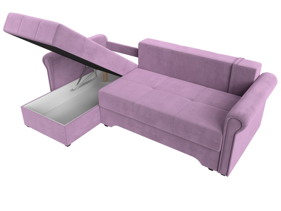 Диваны угловые в гостиную, Угловой диван Леон левый угол, микровельвет