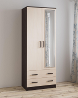 Шкафы распашные, Шкаф с зеркалом Лагуна 80 см