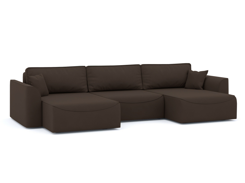 Диваны угловые в гостиную, Диван-кровать П-образный Рафаэль еврокнижка НПБ, велюр