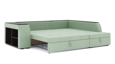 Диван-кровать угловой Брюссель дельфин, велюр