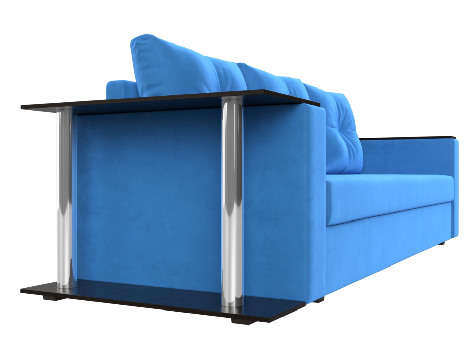 Диваны еврокнижки, Диван прямой Атланта со столом слева, велюр