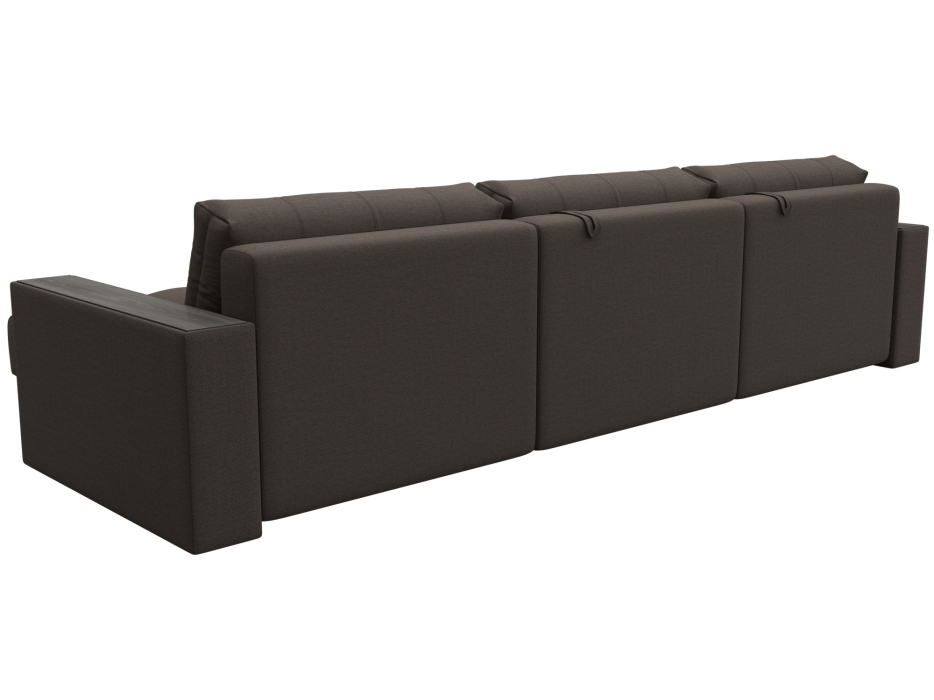 Дизайнерские диваны для гостиной, Диван угловой с декором Лига-049 НПБ Лонг, рогожка Амур