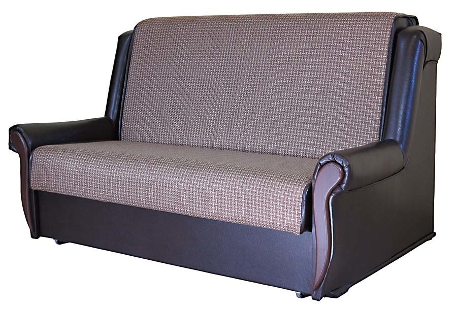 Диваны кровати со спальным местом, Диван-кровать Аккорд М 140, рогожка+иск.кожа