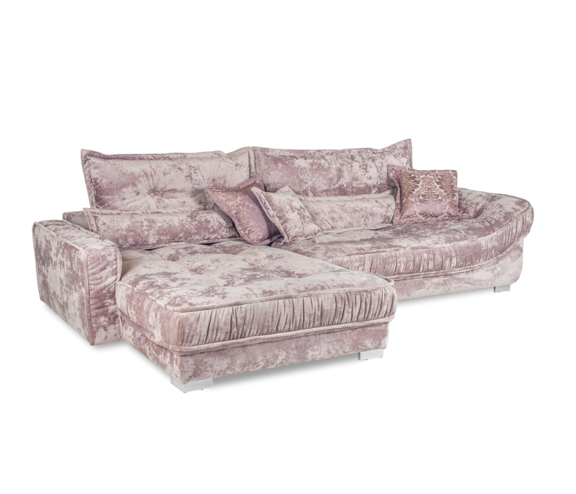 Диваны угловые в гостиную, Диван мягкий угловой Бруно, велюр