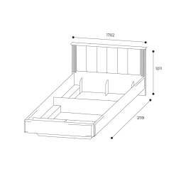 Кровать 160х200 с подъемным механизмом Дюна