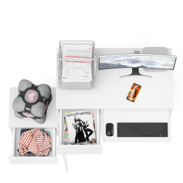 Стол компьютерный Мори МС-1 левый с тумбой